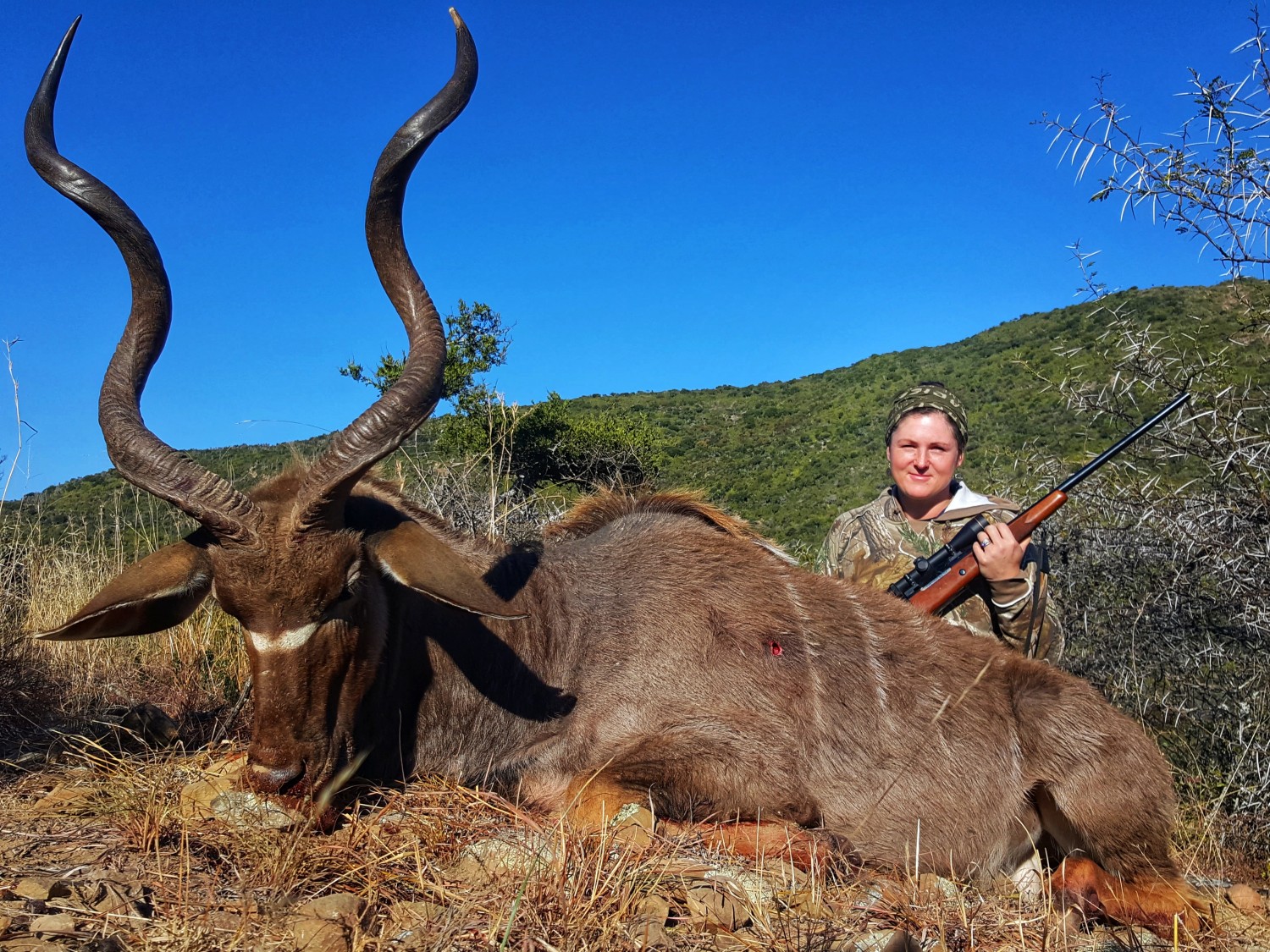 S. Africa Cape Kudu and Bushbuck Hunt with East Cape Bushveld Hunting valued at $5500.