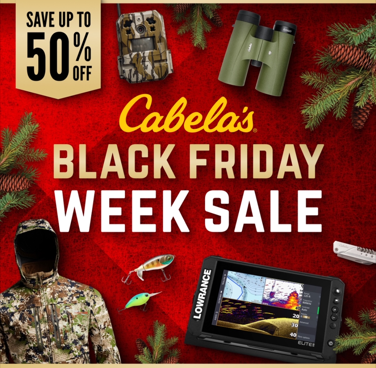 Save Up to 50% on Cabela's Hunting Gear.